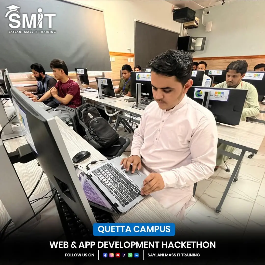 Students at a SMIT hackathon